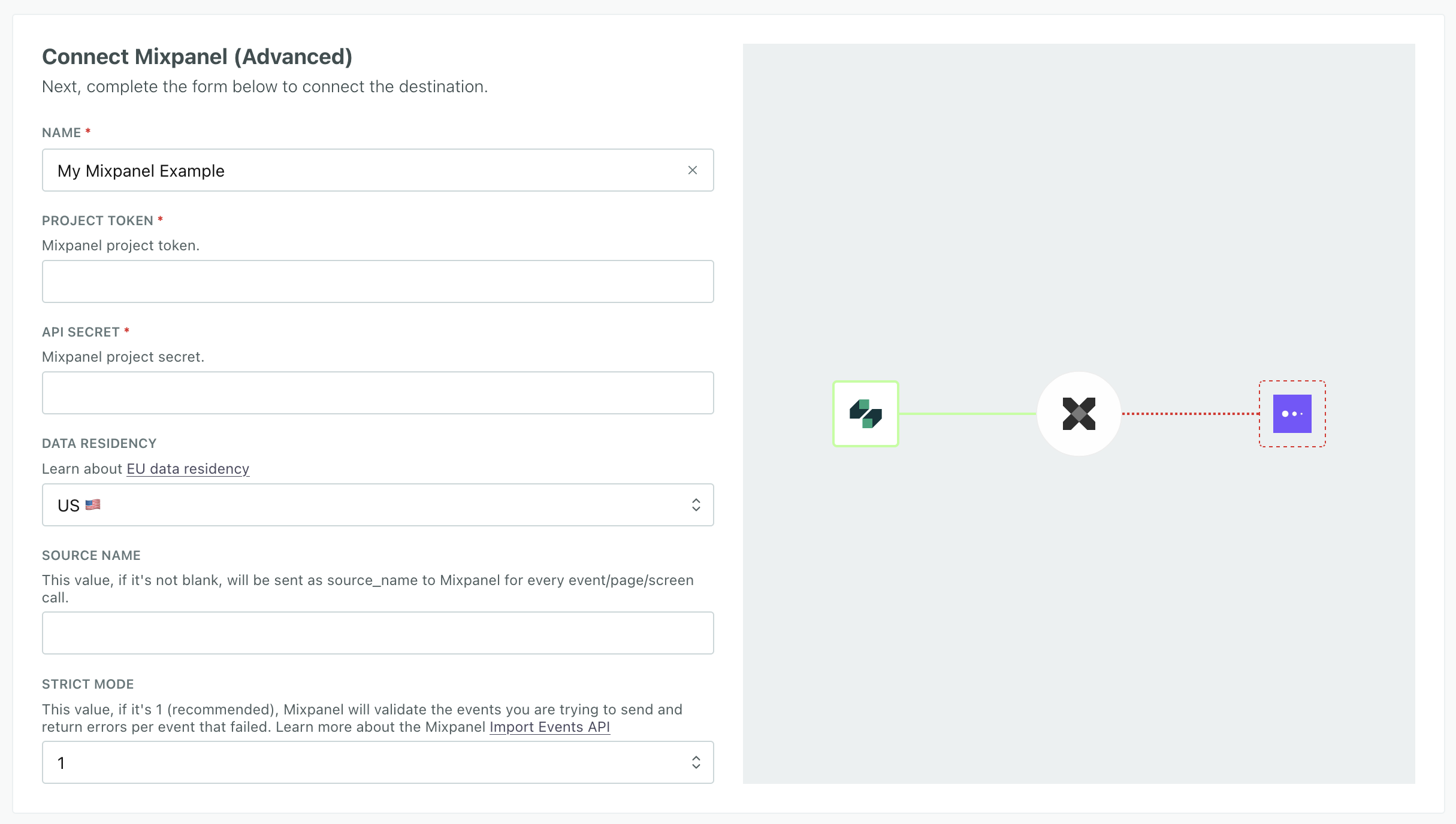 configure your destination