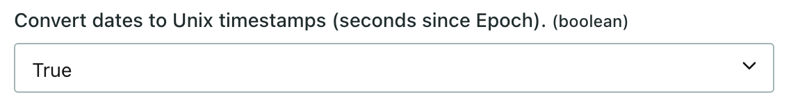 the convert timestamps setting for customer.io destination actions