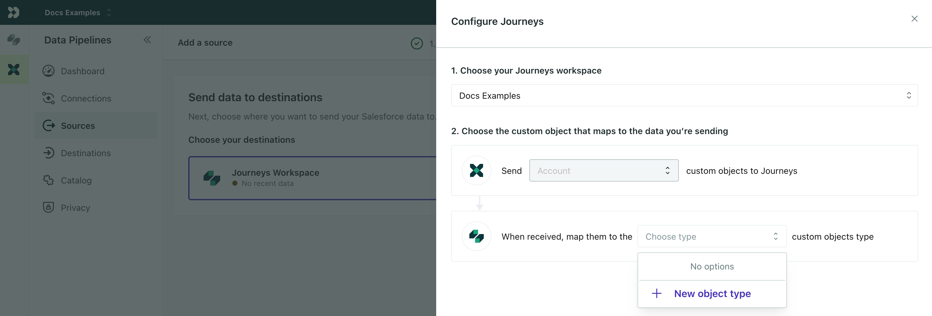 Create an Account object type to support your Salesforce accounts