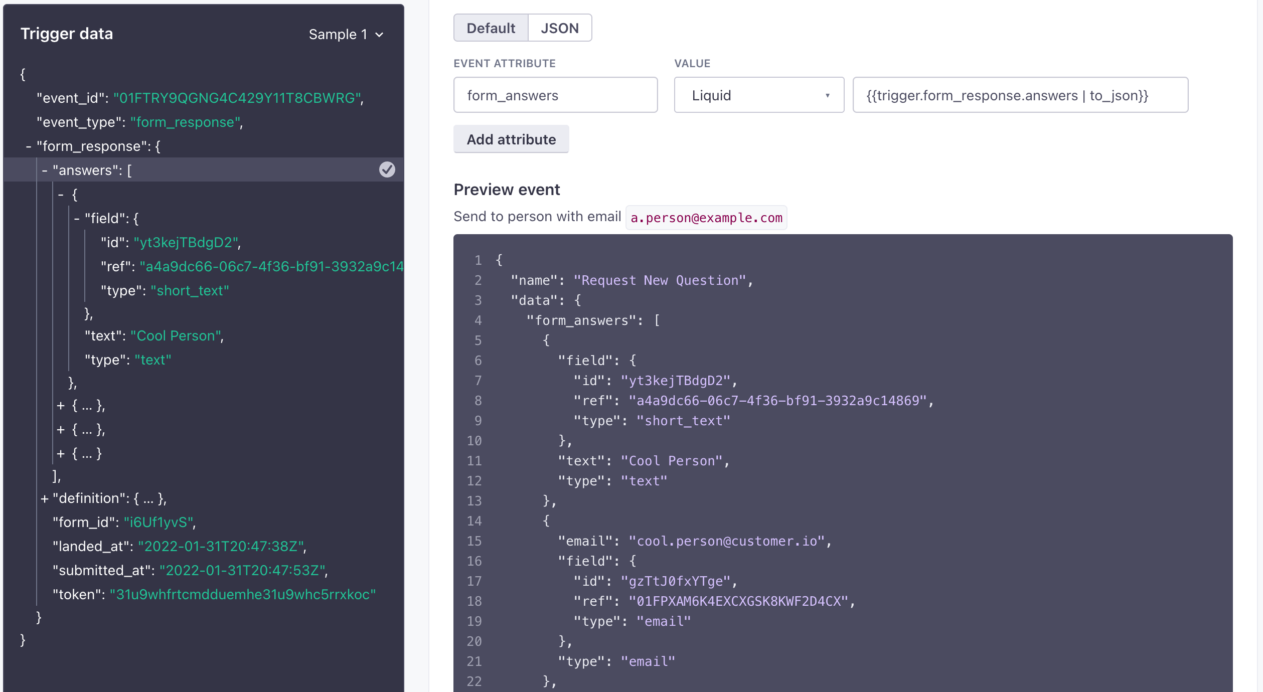 Selecting an array of objects in liquid with to_json formats the object correctly