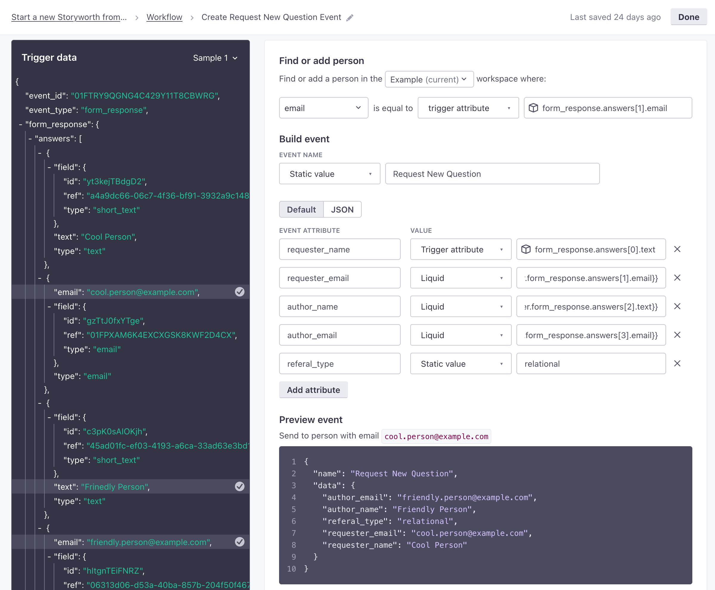 Convert your incoming data to an event