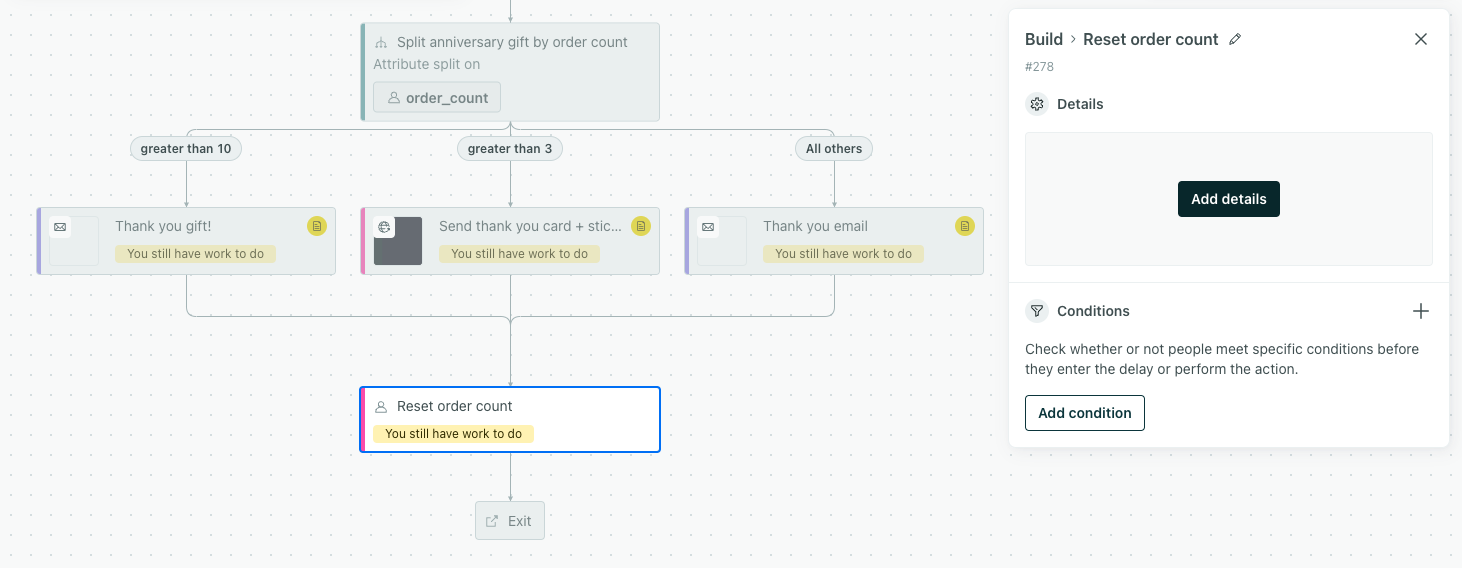 Add create or add person block to your workflow