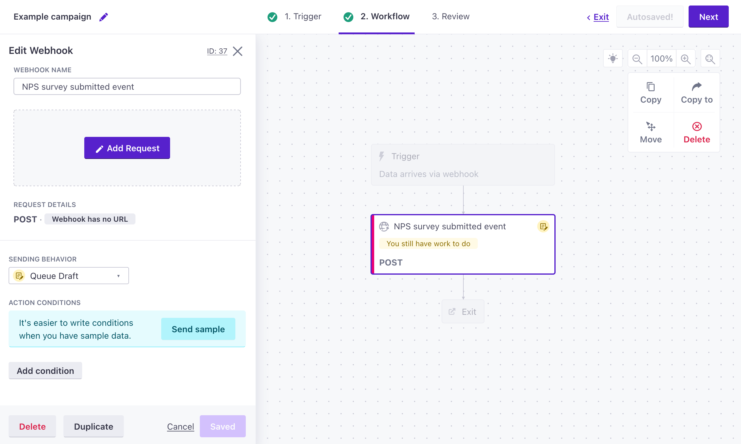 Set up your workflow actions to transform data