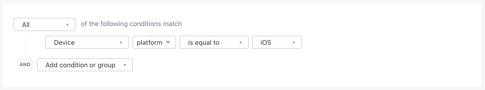 segment devices by platform