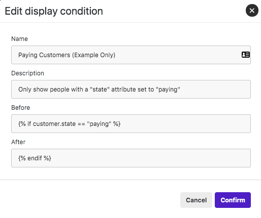 Display Condition Example 2