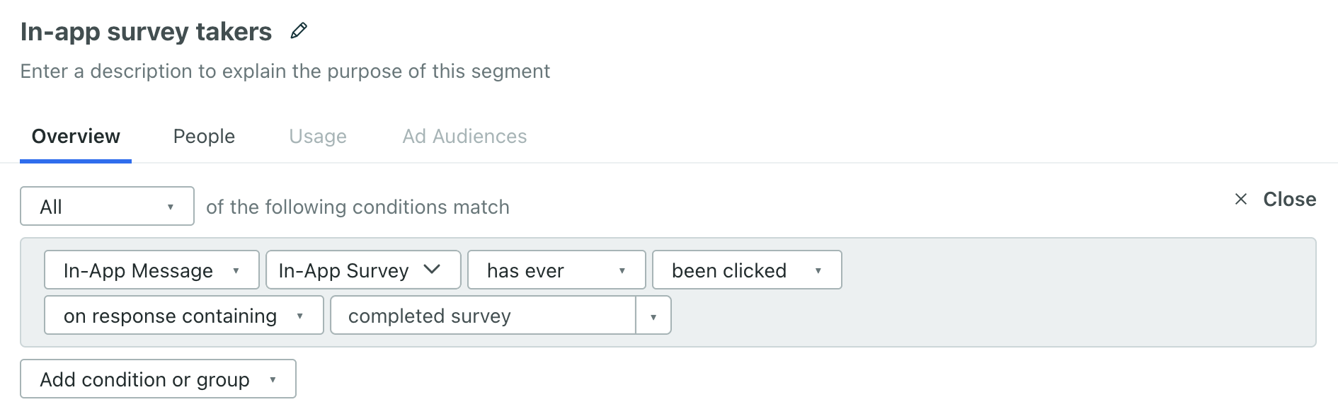 Example of a multi-step message with two steps