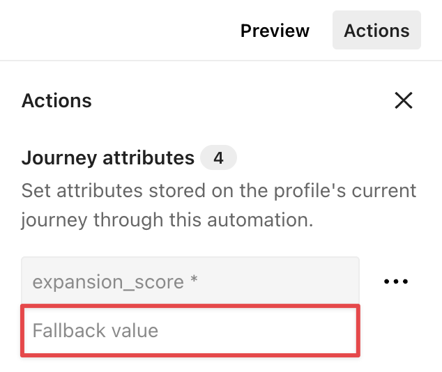 The field has placeholder text of Fallback value.