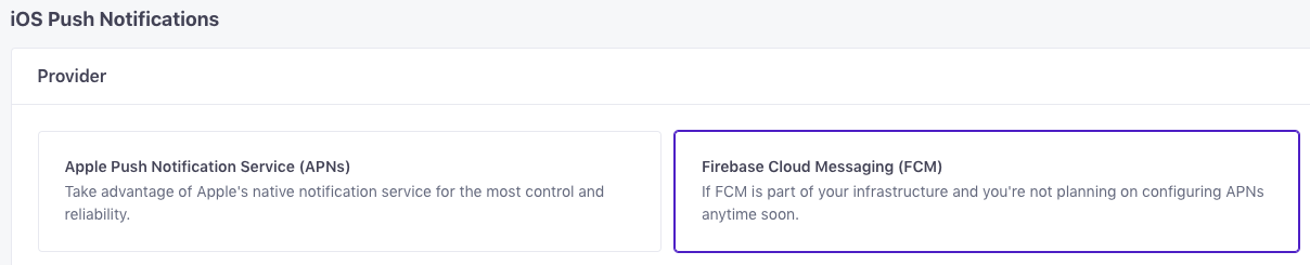 Push Settings - iOS_provider (FCM)