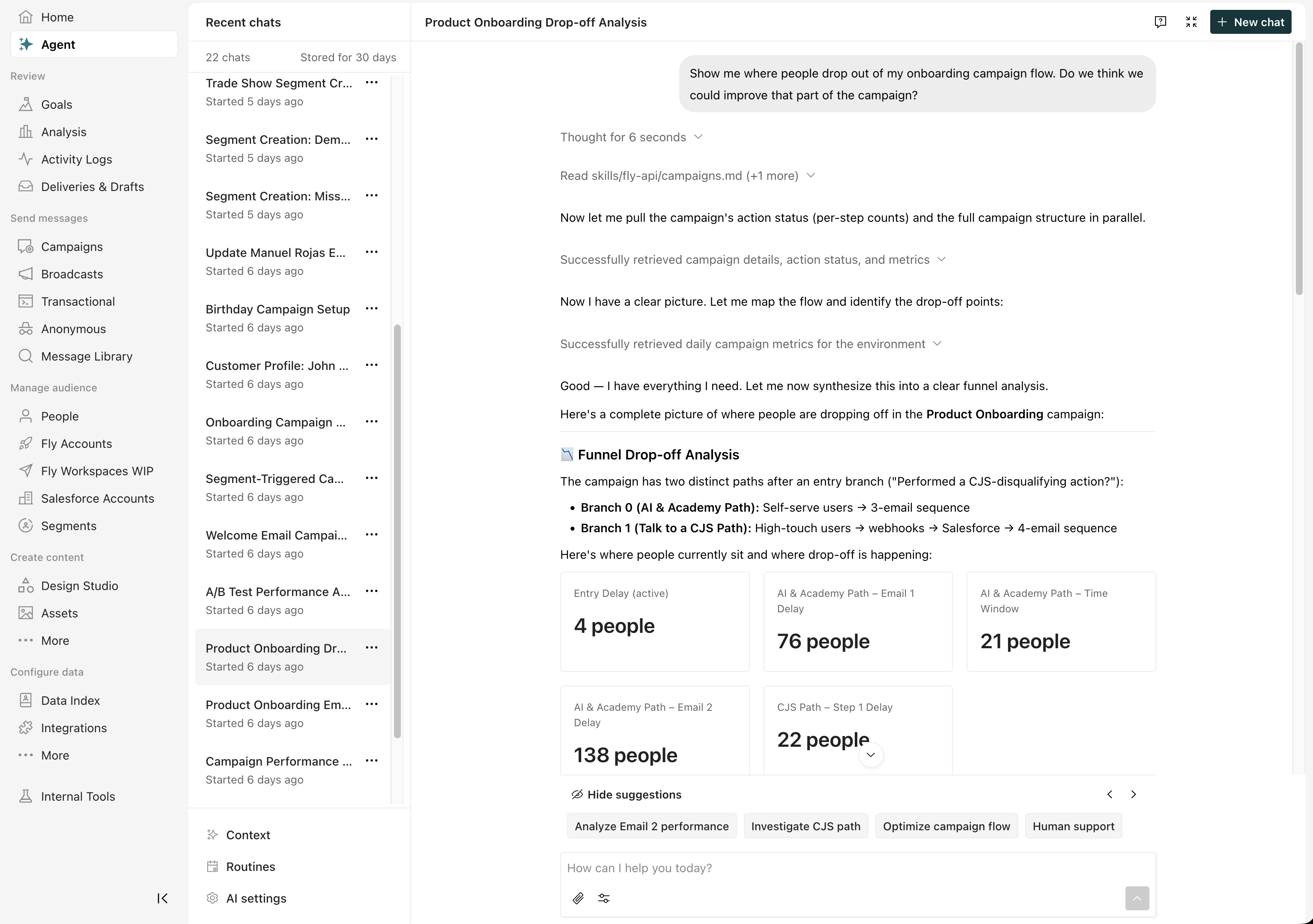 The agent: your personal assistant in Customer.io