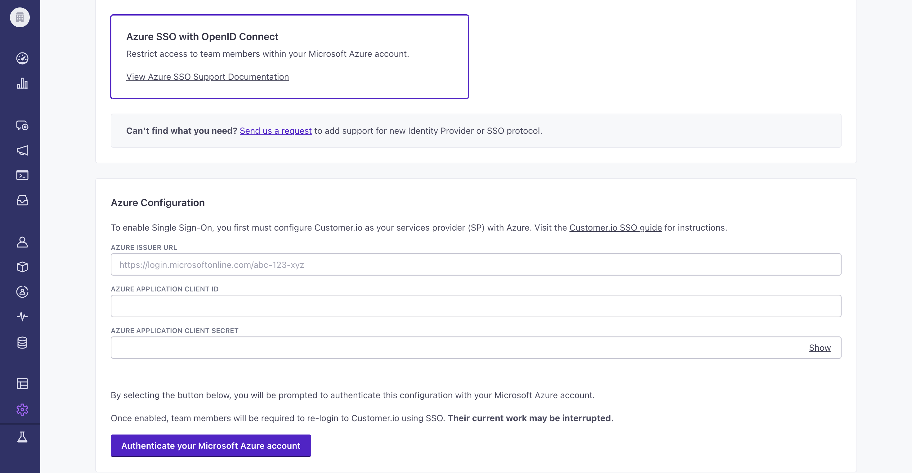 SSO with Microsoft Azure Active Directory