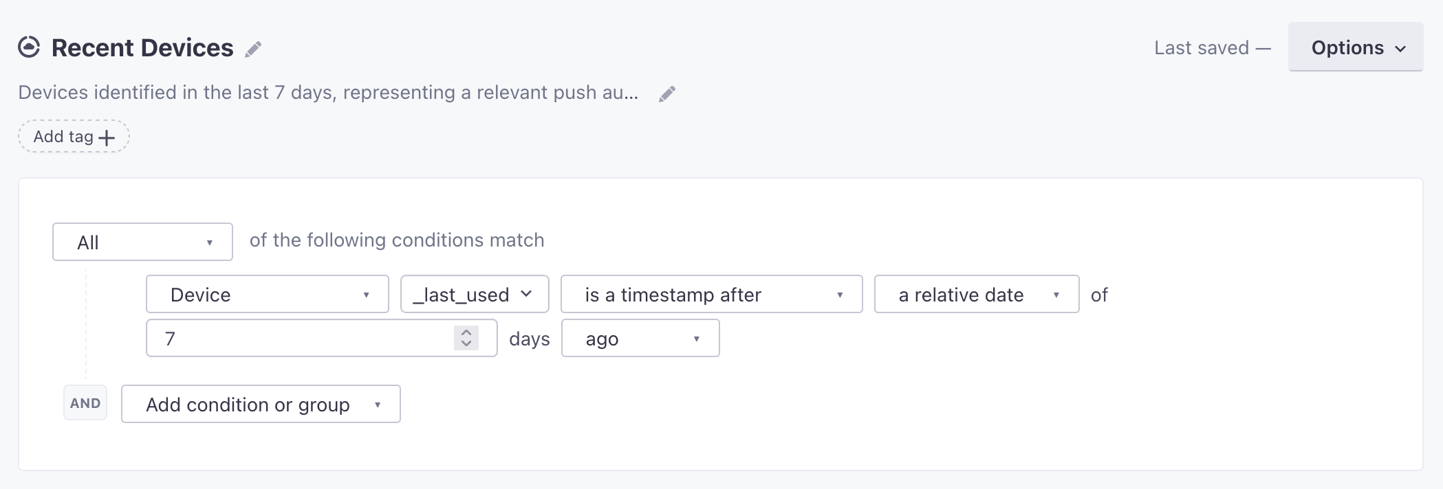 Segment and filter on device attributes