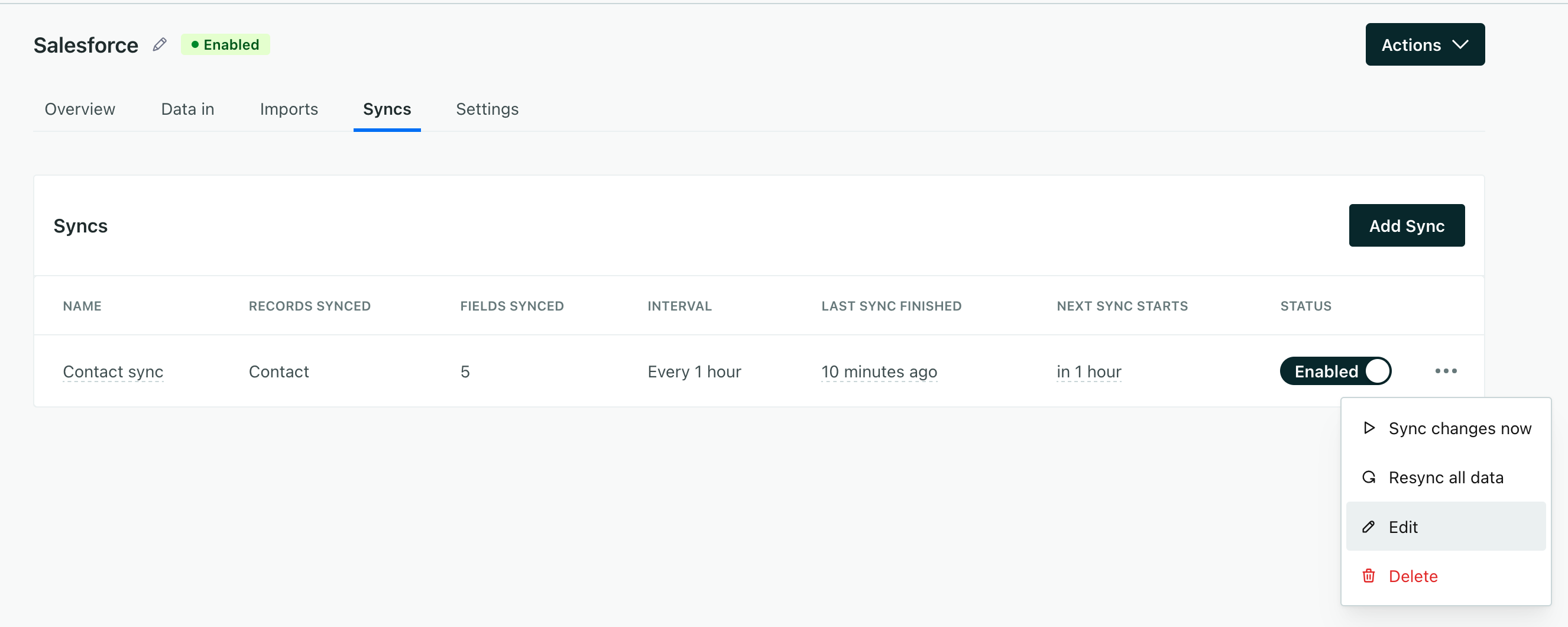 Find and edit your contact or lead sync