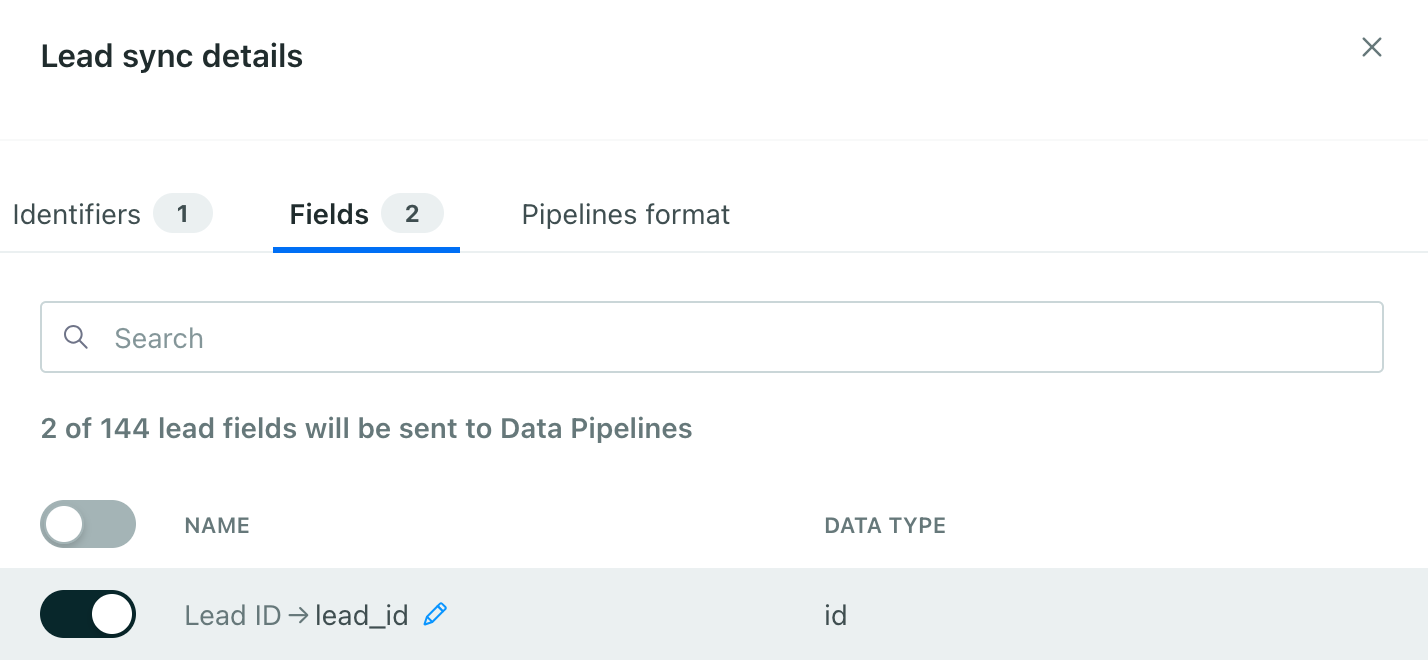 Find your contact or lead ID attribute in the Salesforce data-in integration