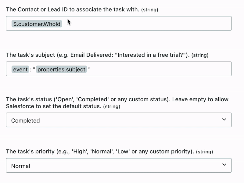 an animation showing how to set your Contact or Lead ID attribute