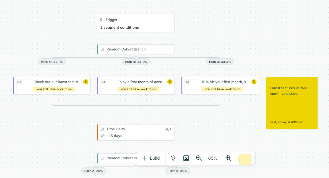 Drag a note into the workflow