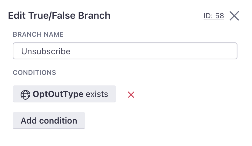 set up your true/false condition