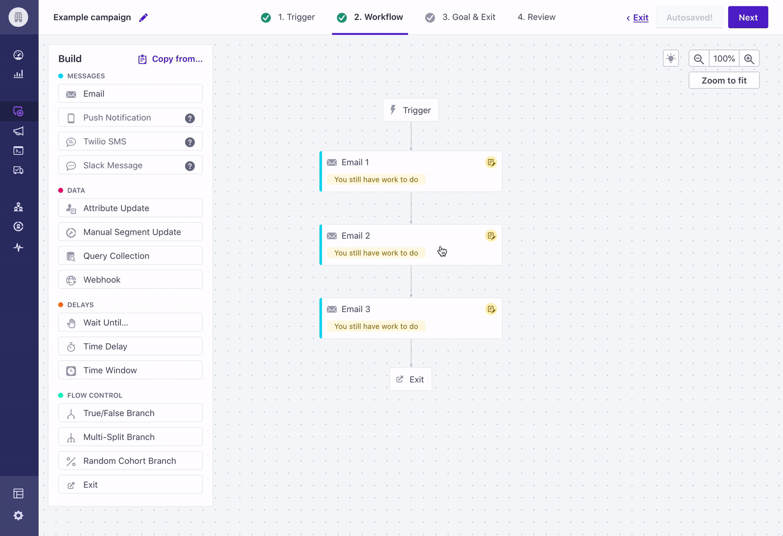 Move an item in a workflow