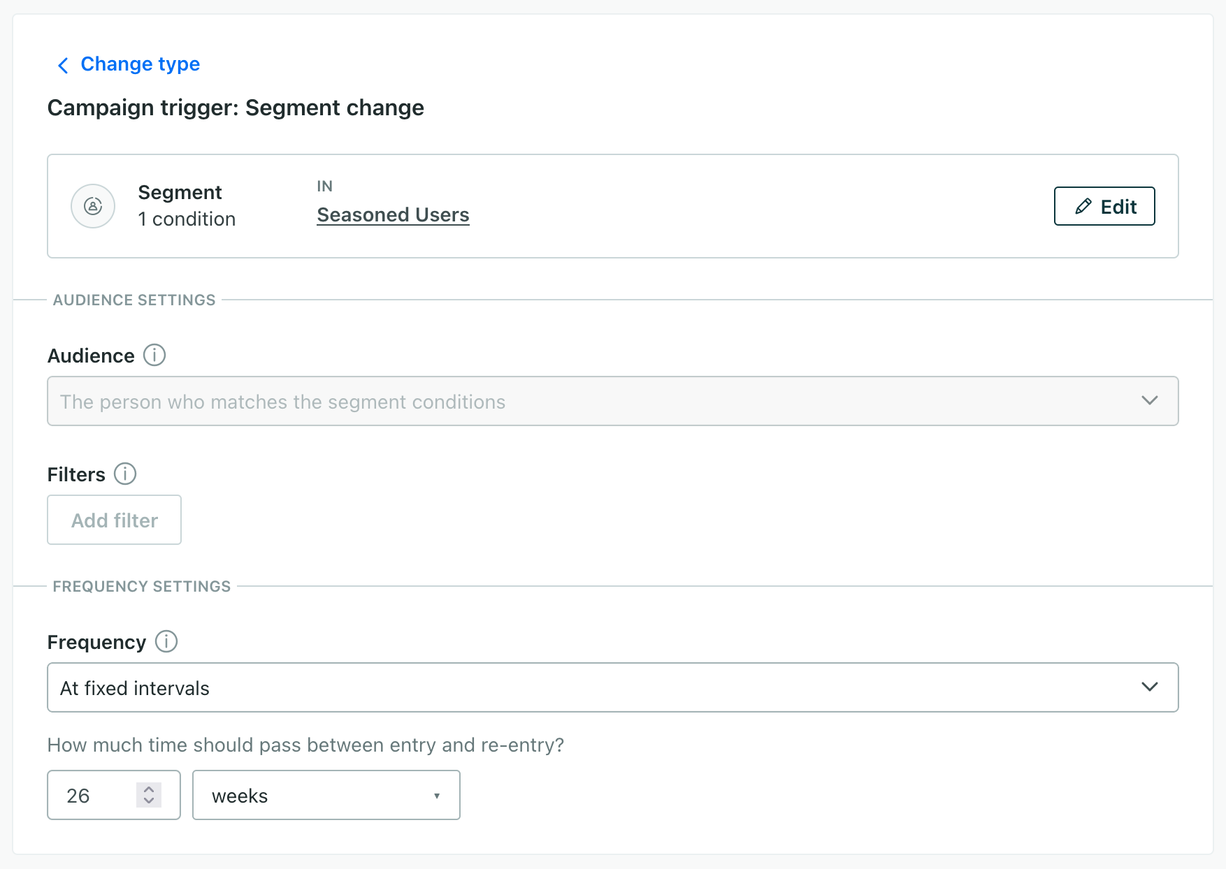 The trigger step for an NPS campaign